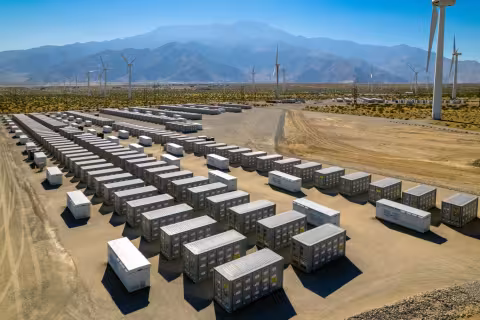 Battery storage with wind and solar
